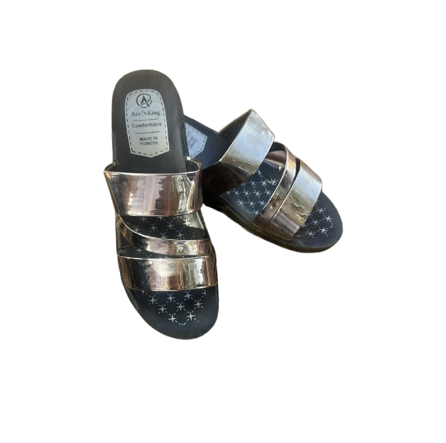 Glittery Embellished Slippers 043