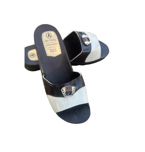 Glittery Embellished Slippers 048