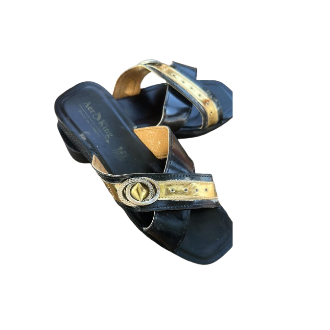 Glittery Embellished Slippers 050