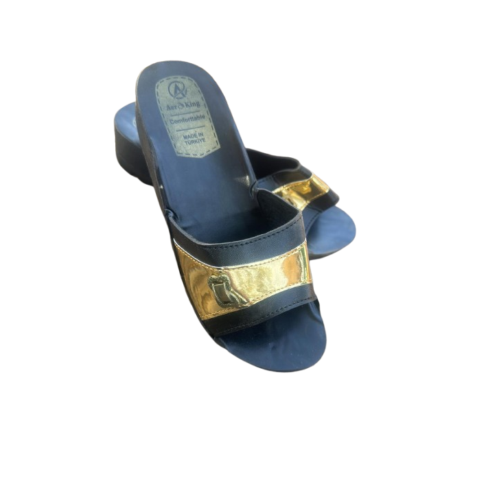 Glittery Embellished Slippers 036