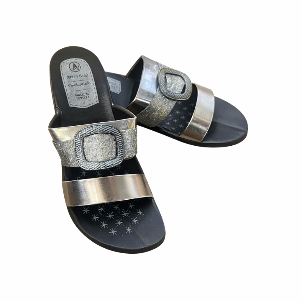 Glittery Embellished Slippers 042
