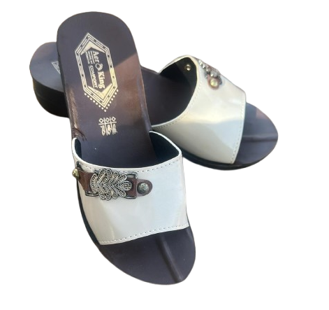 Glittery Embellished Slippers 047