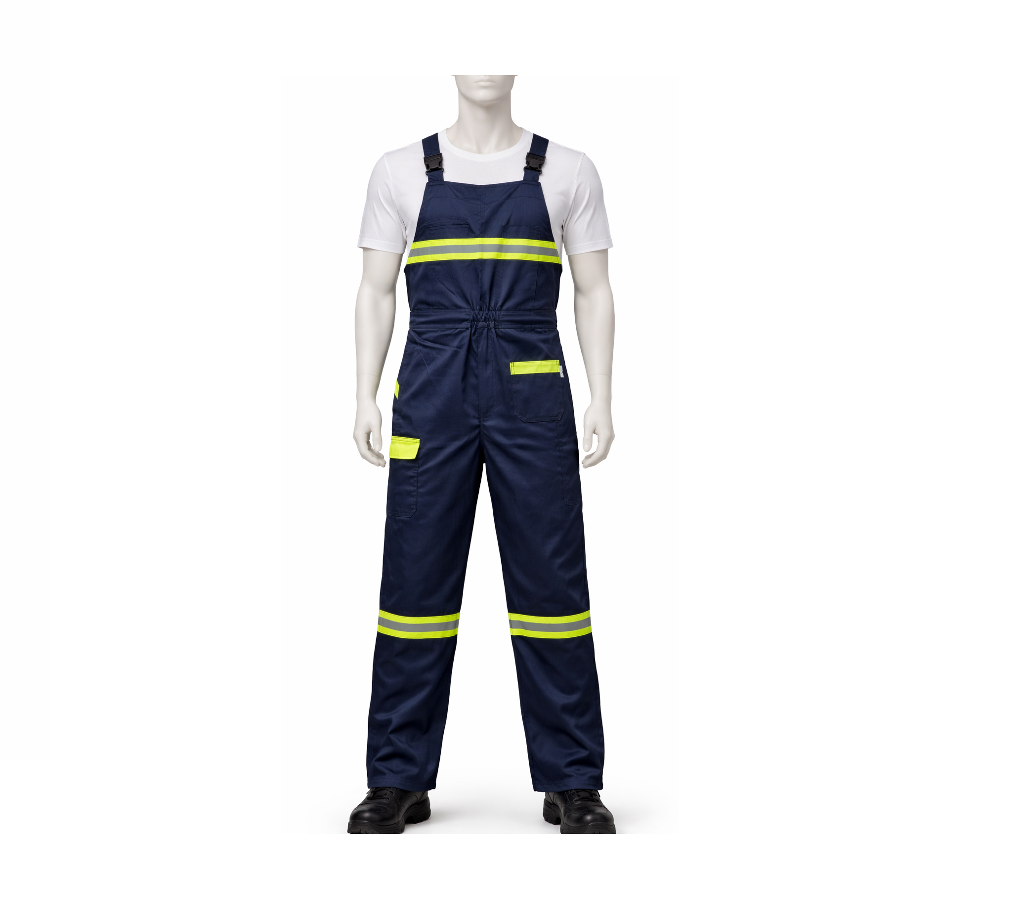 Navy Blue Jumpsuit with Phosphorescent Stripes