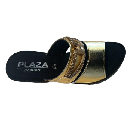 Platform Heel Glittery Rhinestone Slipper 036