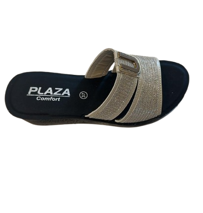 Platform Heel Glittery Rhinestone Slipper 037